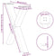 vidaXL - Eettafelpoten - 3 - st - X-vormig - 80x(72-73) - cm - staal - naturel