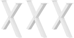 vidaXL - Eettafelpoten - 3 - st - X-vormig - 90x(72-73) - cm - staal - wit