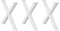 vidaXL - Eettafelpoten - 3 - st - X-vormig - 90x(72-73) - cm - staal - wit