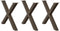 vidaXL - Eettafelpoten - 3 - st - X-vormig - 90x(72-73) - cm - staal - naturel