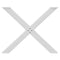 vidaXL - Eettafelpoten - 3 - st - X-vormig - 90x(72-73) - cm - staal - wit