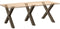vidaXL - Eettafelpoten - 3 - st - X-vormig - 90x(72-73) - cm - staal - naturel