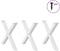 vidaXL - Eettafelpoten - 3 - st - X-vormig - 90x(72-73) - cm - staal - wit