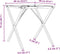 vidaXL - Eettafelpoten - X-frame - 60x60x73 - cm - gietijzer
