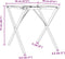 vidaXL - Eettafelpoten - X-frame - 70x70x73 - cm - gietijzer