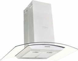 vidaXL Eilandafzuigkap 756 m³/u LED 90 cm roestvrij staal