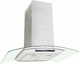 vidaXL Eilandafzuigkap LCD-scherm sensor 756 m³/u LED 90 cm