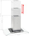 vidaXL Eilandafzuigkap LCD-scherm sensor 756 m³/u LED 90 cm