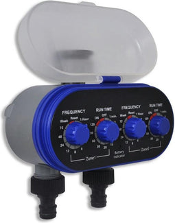 vidaXL Elektrische Irrigatie watertimer (2 uitgangen)