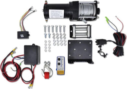 vidaXL - Elektrische - lier - 12 - V - 1360 - kg - met - montageplaat - en - rollenvenster