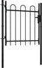 vidaXL - Enkele - poort - met - boog - vorm - 100x75 - cm