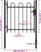 vidaXL - Enkele - poort - met - boog - vorm - 100x75 - cm