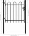 vidaXL - Enkele - poort - met - boog - vorm - 100x75 - cm