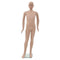 vidaXL - Etalagepop - kind - met - glazen - voet - 140 - cm - beige