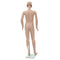 vidaXL - Etalagepop - kind - met - glazen - voet - 140 - cm - beige
