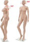 vidaXL - Etalagepop - sexy - vrouw - met - glazen - voet - 180 - cm - beige