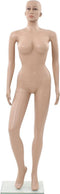 vidaXL - Etalagepop - sexy - vrouw - met - glazen - voet - 180 - cm - beige