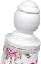 vidaXL - Etalagepop - torso - vrouw - katoen - wit - met - rozenprint