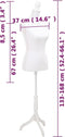 vidaXL - Etalagepop - torso - vrouw - wit