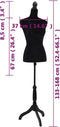 vidaXL - Etalagepop - torso - vrouw - zwart
