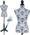 vidaXL - Etalagepop - torso - vrouw - zwart - wit