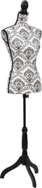 vidaXL - Etalagepop - torso - vrouw - zwart - wit