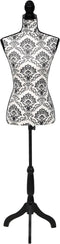 vidaXL - Etalagepop - torso - vrouw - zwart - wit