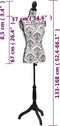vidaXL - Etalagepop - torso - vrouw - zwart - wit
