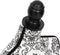 vidaXL - Etalagepop - torso - vrouw - zwart - wit