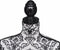 vidaXL - Etalagepop - torso - vrouw - zwart - wit