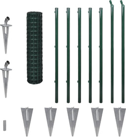 vidaXL - Euro - hek - 10x1,2 - m - staal - groen