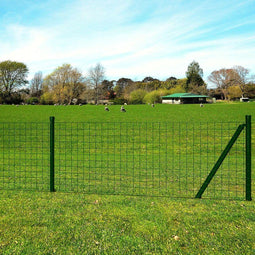 vidaXL - Euro - hek - 10x1,5 - m - staal - groen