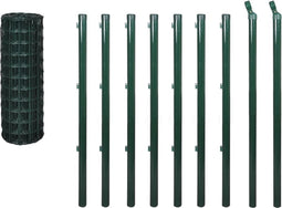 vidaXL - Euro - hek - 10x1,7 - m - staal - groen