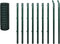 vidaXL - Euro - hek - 10x1,7 - m - staal - groen