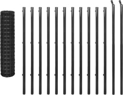 vidaXL-Euro-hek-25x1,2-m-staal-grijs