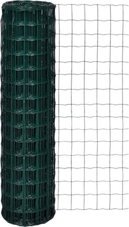 vidaXL - Euro - hek - 25x1,5 - m - staal - groen