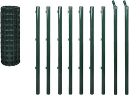 vidaXL - Eurohek - 10x1,5 - m - staal - groen