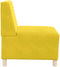 vidaXL - Fauteuil - 55 - cm - fluweel - geel