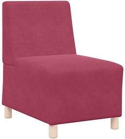 vidaXL - Fauteuil - 55 - cm - fluweel - wijnrood