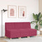 vidaXL - Fauteuil - 55 - cm - fluweel - wijnrood