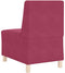 vidaXL - Fauteuil - 55 - cm - fluweel - wijnrood