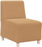 vidaXL - Fauteuil - 55 - cm - gekrulde - wolachtige - stof - beige