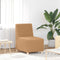vidaXL - Fauteuil - 55 - cm - gekrulde - wolachtige - stof - beige