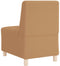 vidaXL - Fauteuil - 55 - cm - gekrulde - wolachtige - stof - beige