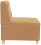 vidaXL - Fauteuil - 55 - cm - gekrulde - wolachtige - stof - beige