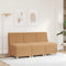 vidaXL - Fauteuil - 55 - cm - gekrulde - wolachtige - stof - beige