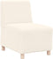vidaXL - Fauteuil - 55 - cm - gekrulde - wolachtige - stof - crèmekleurig