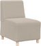 vidaXL - Fauteuil - 55 - cm - gekrulde - wolachtige - stof - lichtgrijs