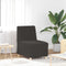 vidaXL - Fauteuil - 55 - cm - gekrulde - wolachtige - stof - donkergrijs