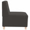 vidaXL - Fauteuil - 55 - cm - gekrulde - wolachtige - stof - donkergrijs